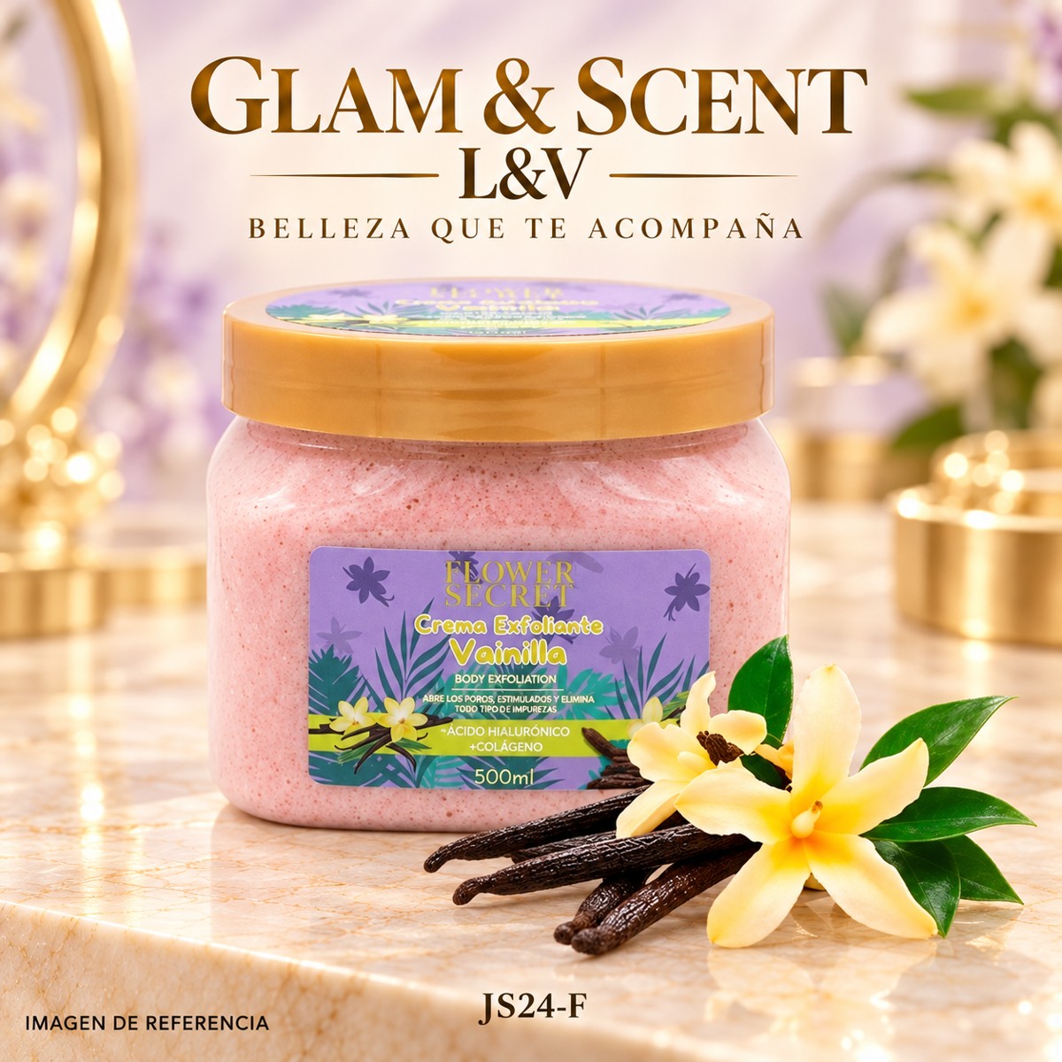 Exfoliante Flower Secret de vainilla JS24-F